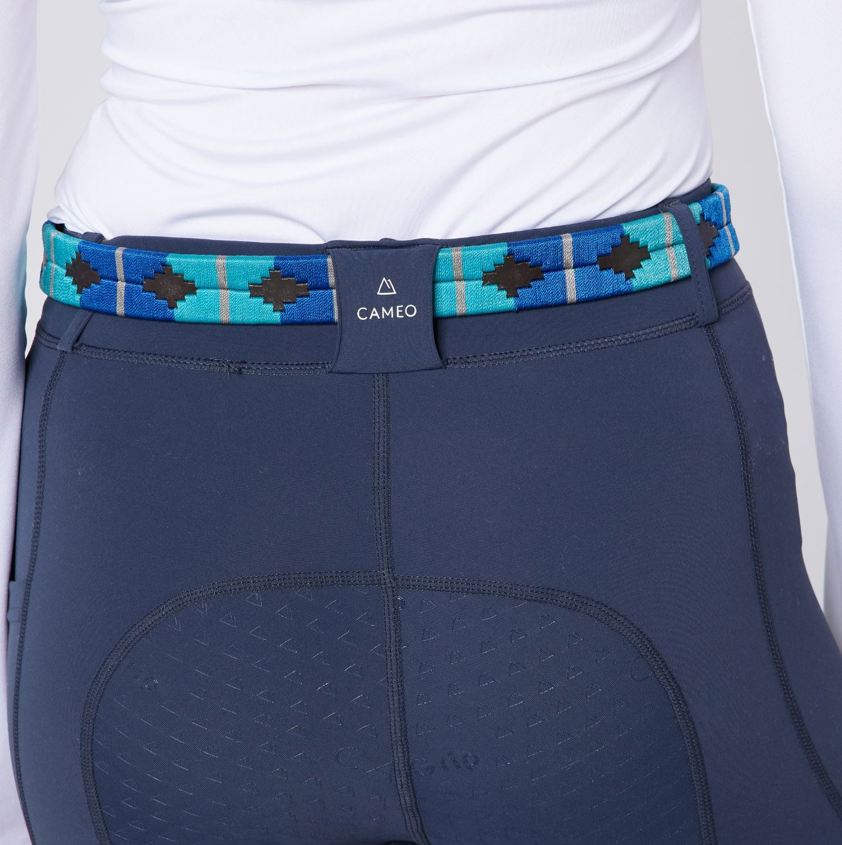 Brown/Azure Cameo Polo Belt