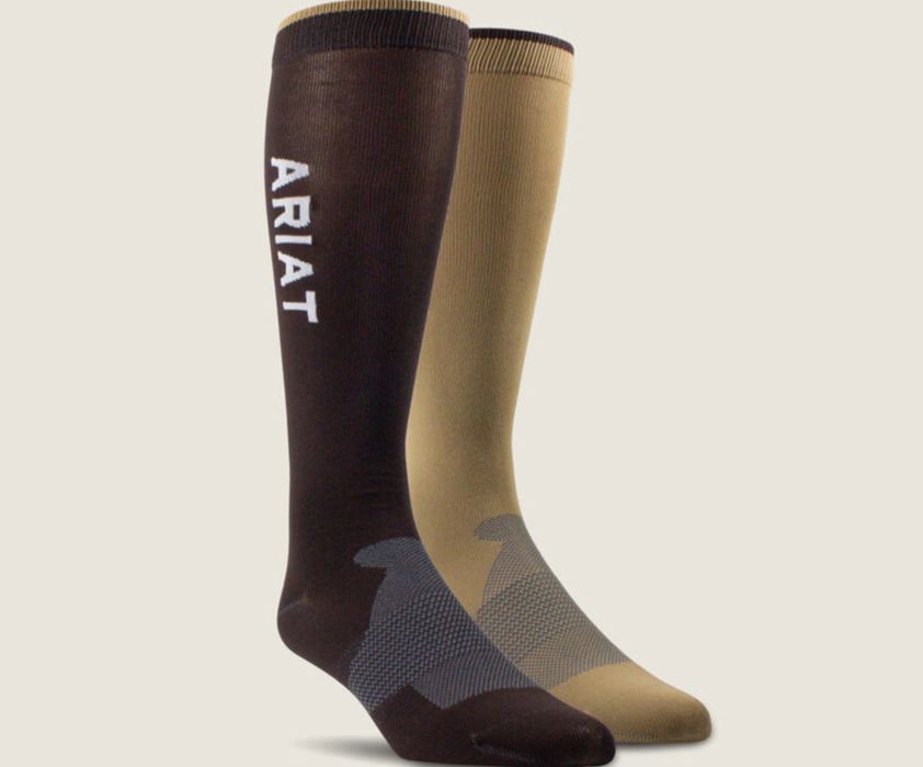 Brown/Caramel AriatTek Essential 2-Pack Socks