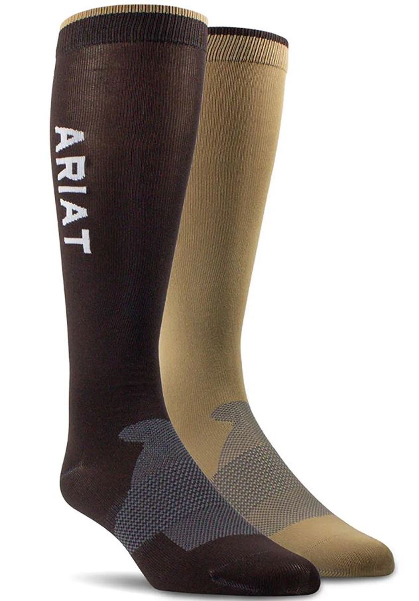 Brown/Caramel AriatTek Essential 2-Pack Socks