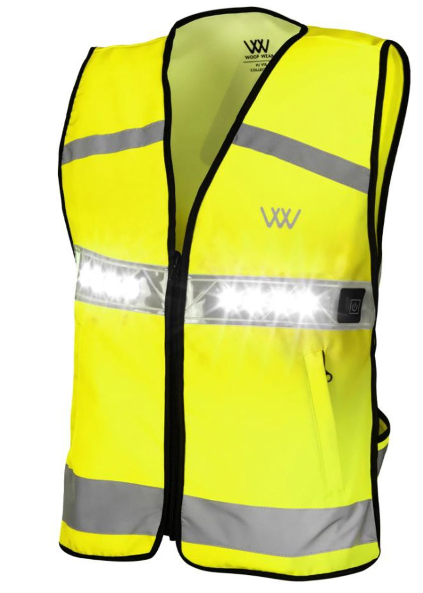 Yellow Woof Wear Junior LED Hi Vis Riding Vest