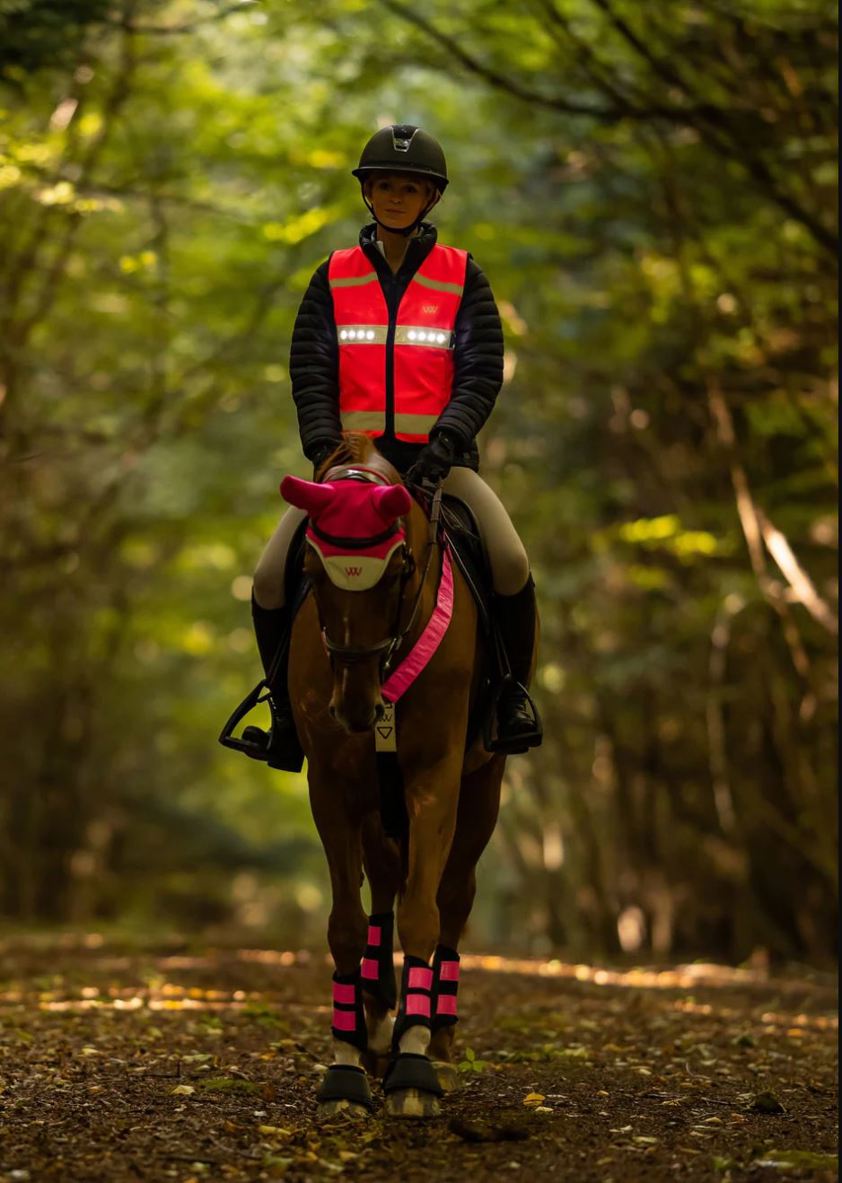 Pink Woof Wear Junior LED Hi Vis Riding Vest