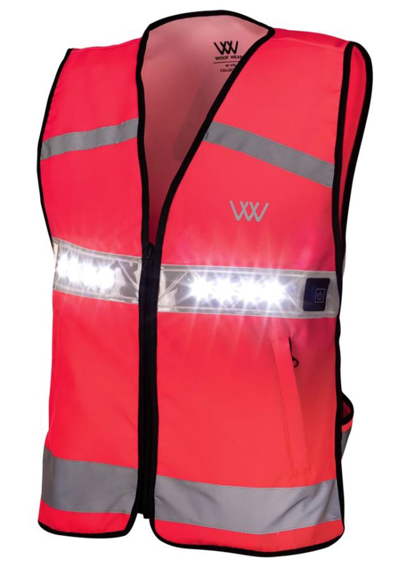 Pink Woof Wear Junior LED Hi Vis Riding Vest