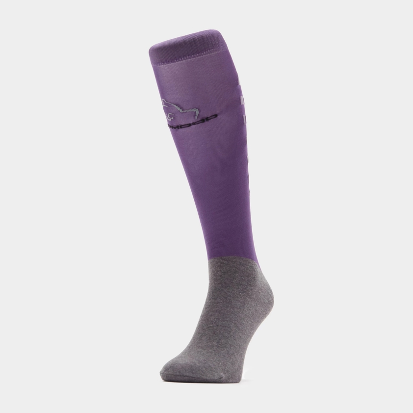 Violet/Silicone Grip Comodo Junior Technical Riding Socks