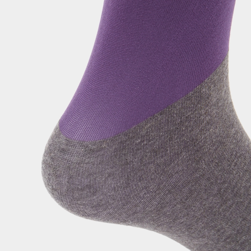 Violet/Silicone Grip Comodo Junior Technical Riding Socks