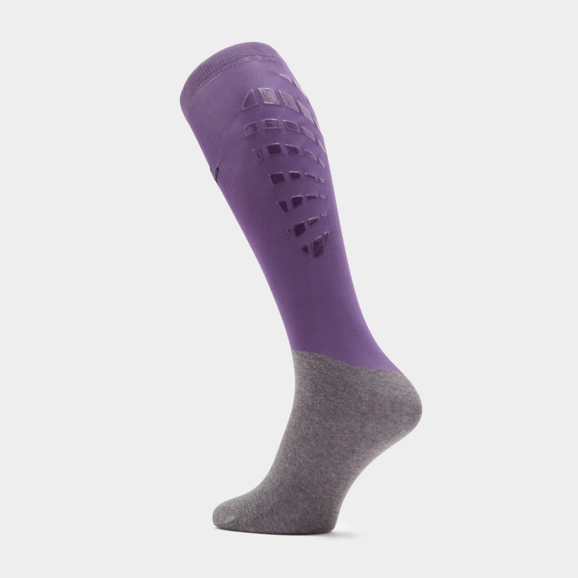 Violet/Silicone Grip Comodo Junior Technical Riding Socks