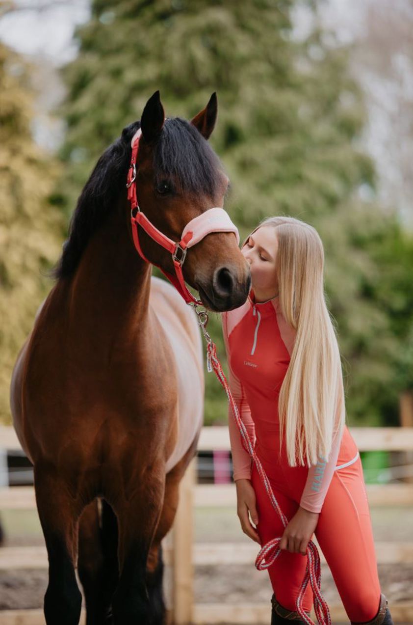 Coral Crush LeMieux Harlow Vogue Headcollar & Leadrope