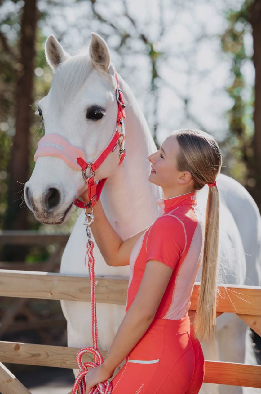 Coral Crush LeMieux Harlow Vogue Headcollar & Leadrope