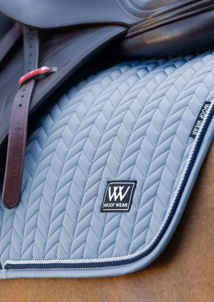 Steel Blue Woof Wear Herringbone Close Contact Saddlecloth