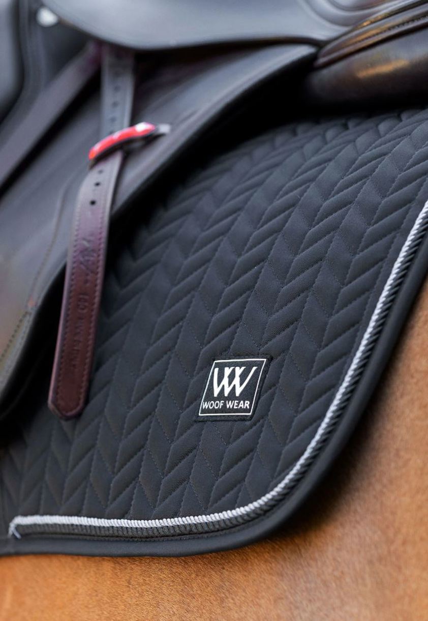 Black Woof Wear Herringbone Close Contact Saddlecloth
