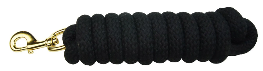 Black KM Elite Cotton Double Braided Leadrope - 10ft