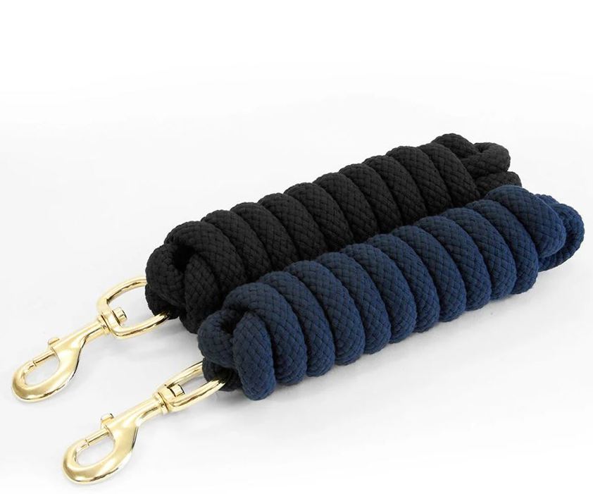 Black KM Elite Cotton Double Braided Leadrope - 10ft