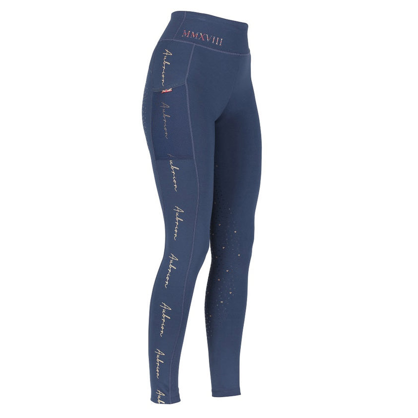 Navy Blue Aubrion Team Rhythm Riding Tights