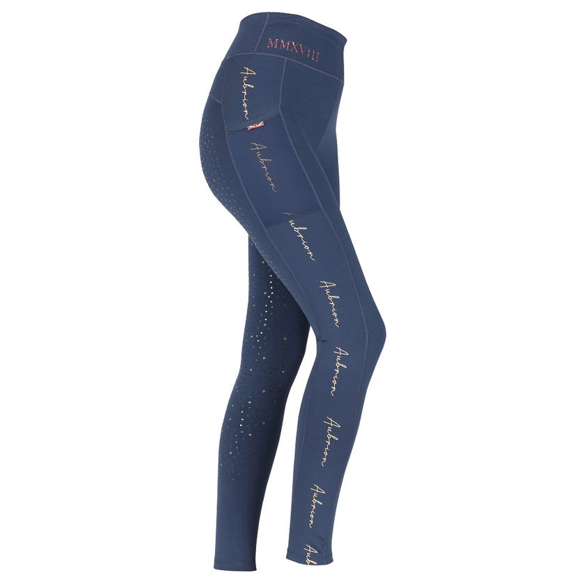 Navy Blue Aubrion Team Rhythm Riding Tights