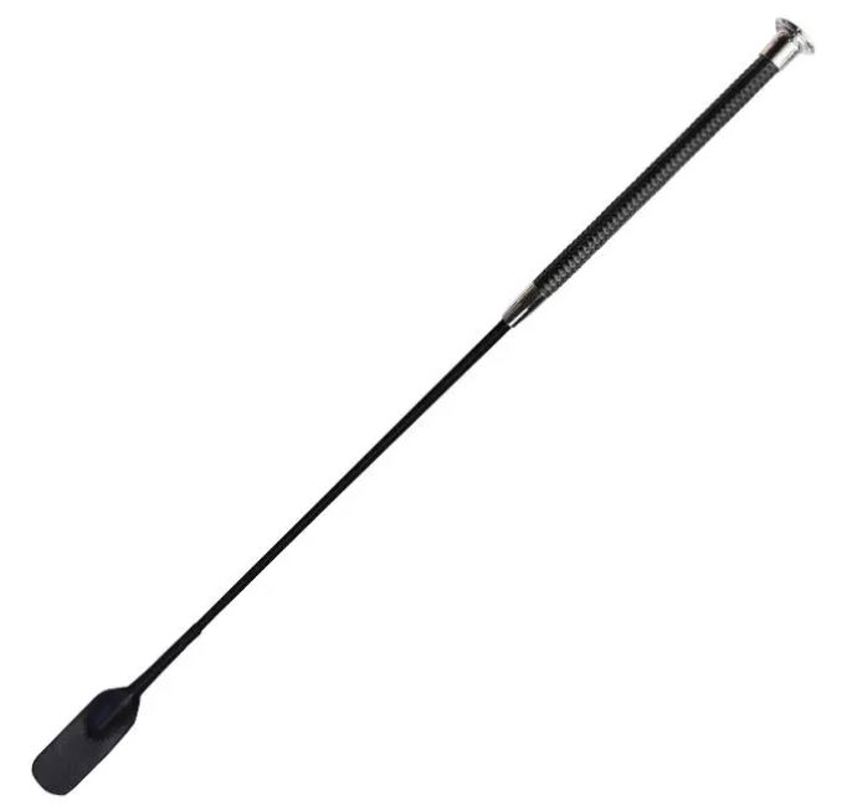 Black/Silver Woof Wear Diamond Riding Whip