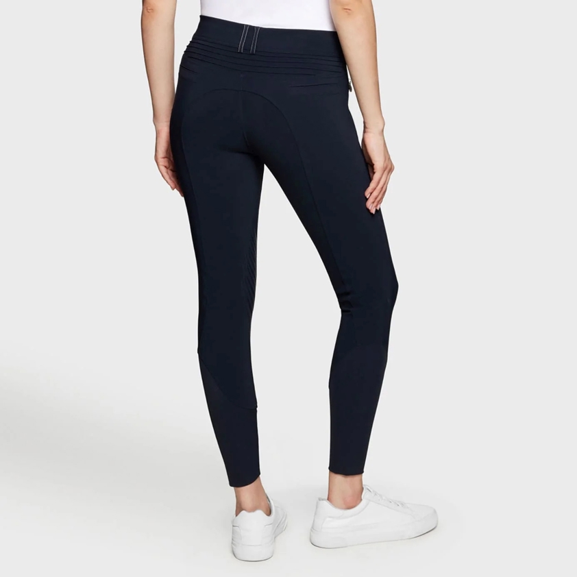 Navy Samshield Chloe Crystal Knee Grip Breeches