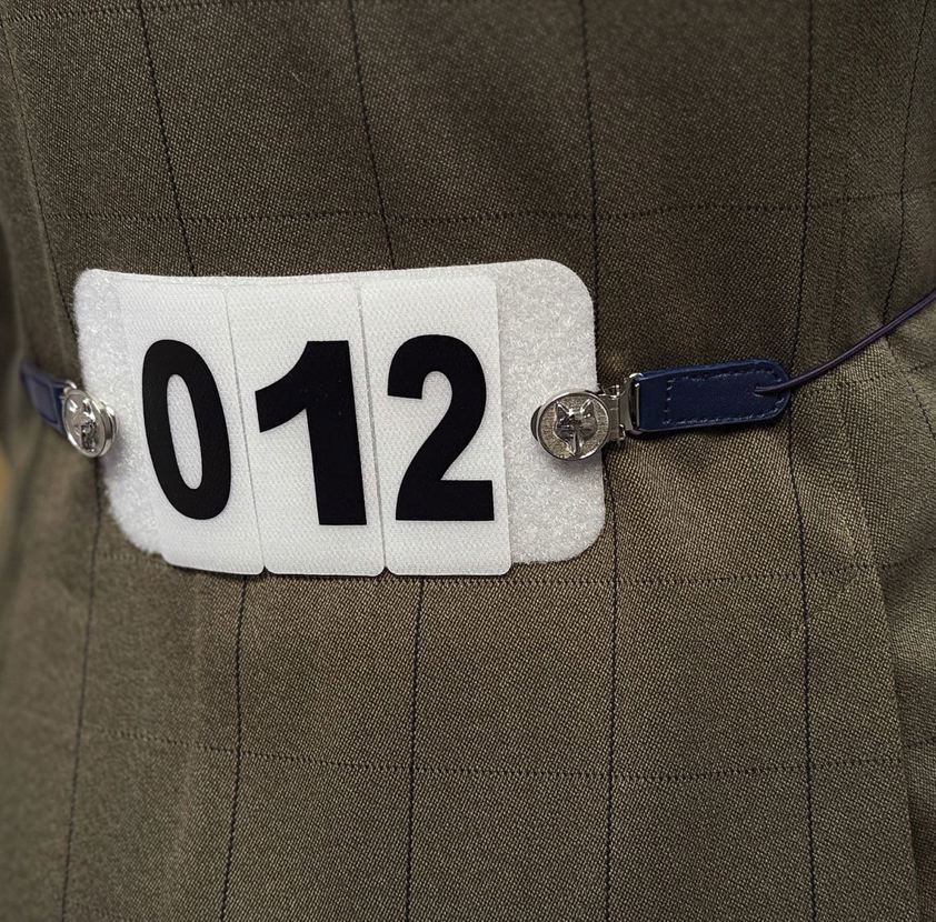 Navy Equetech Showing Number Clips