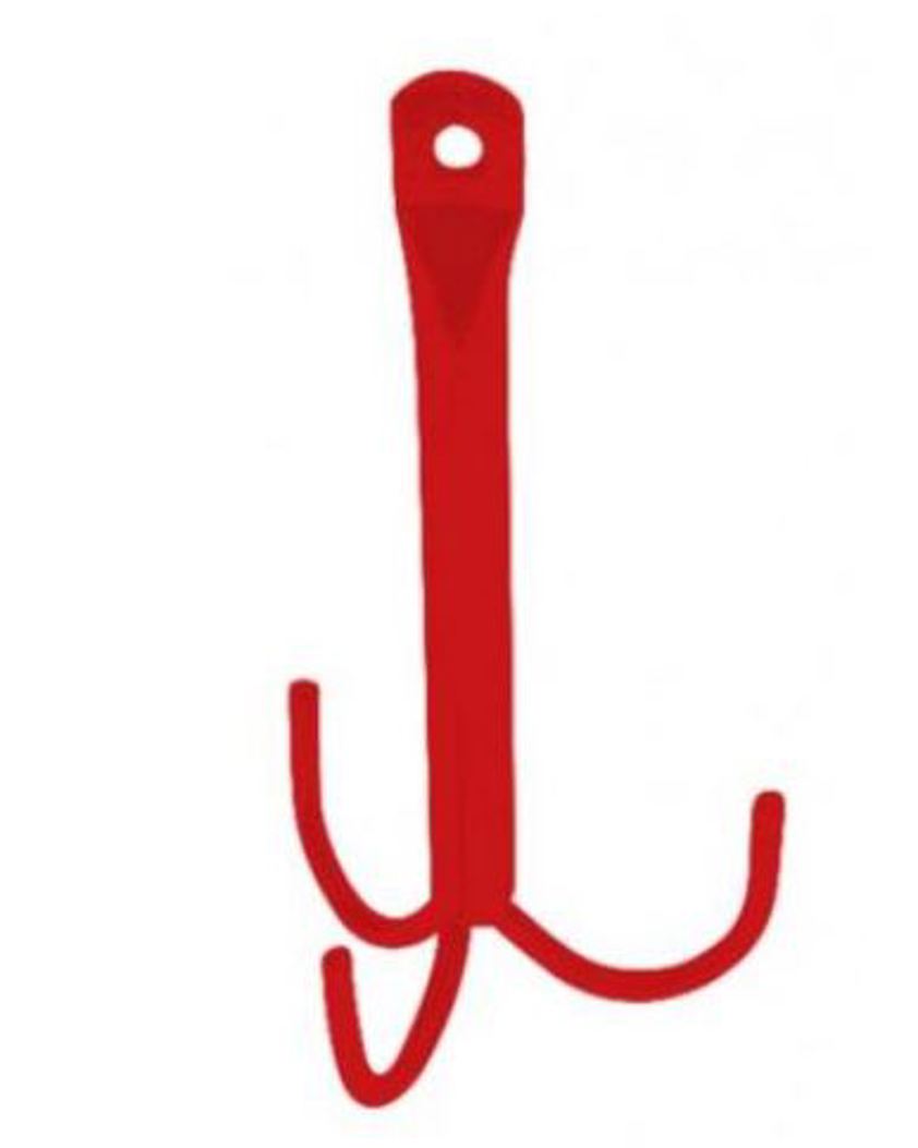 Red 3 Prong Cleaning Hook