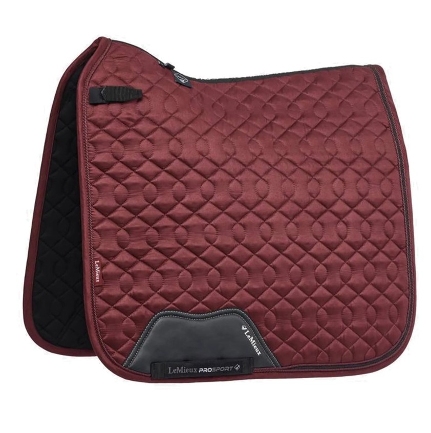 Burgundy LeMieux Crystal Suede Dressage Saddlecloth