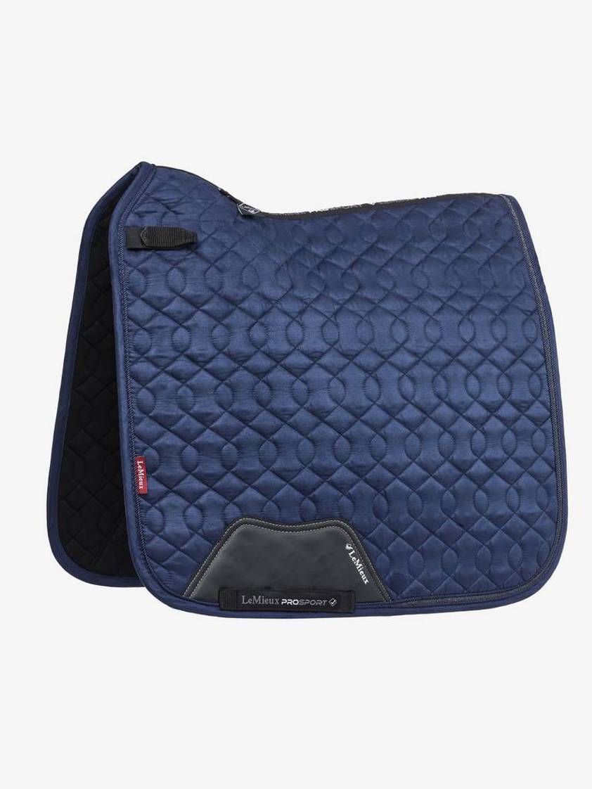 Navy LeMieux Crystal Suede Dressage Saddlecloth