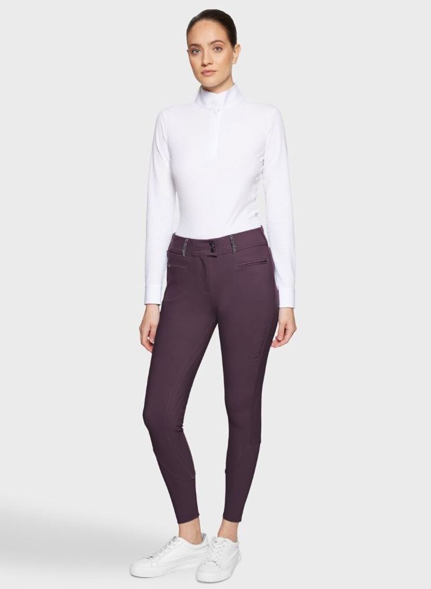 Aubergine Samshield Clara Premium Breeches - Full Grip