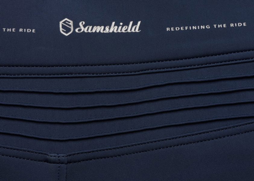 Navy Samshield Alpha Fleece Knee Grip Breeches