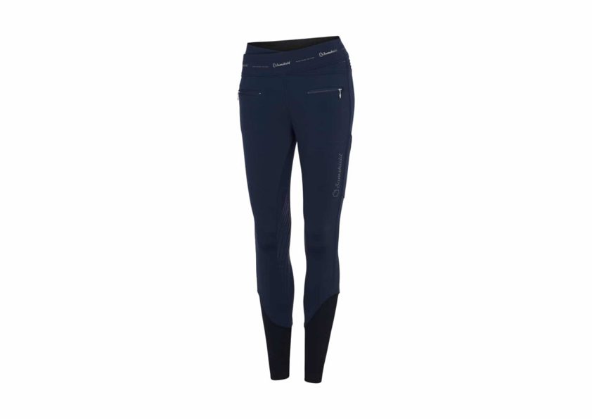 Navy Samshield Alpha Fleece Knee Grip Breeches