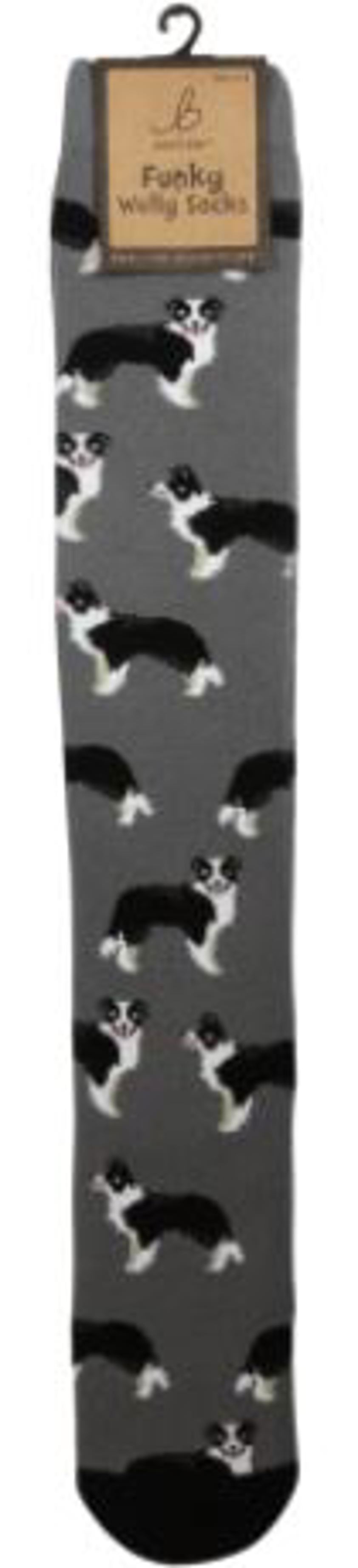 Grey/Sheepdog Bartleby Funky Long Socks