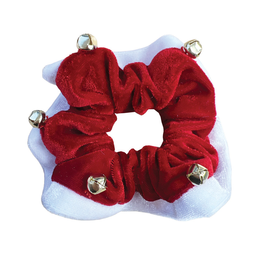 Red Christmas Bells Scrunchie