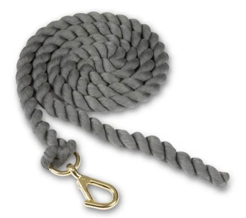 Grey Cotton Plain Lead Rope