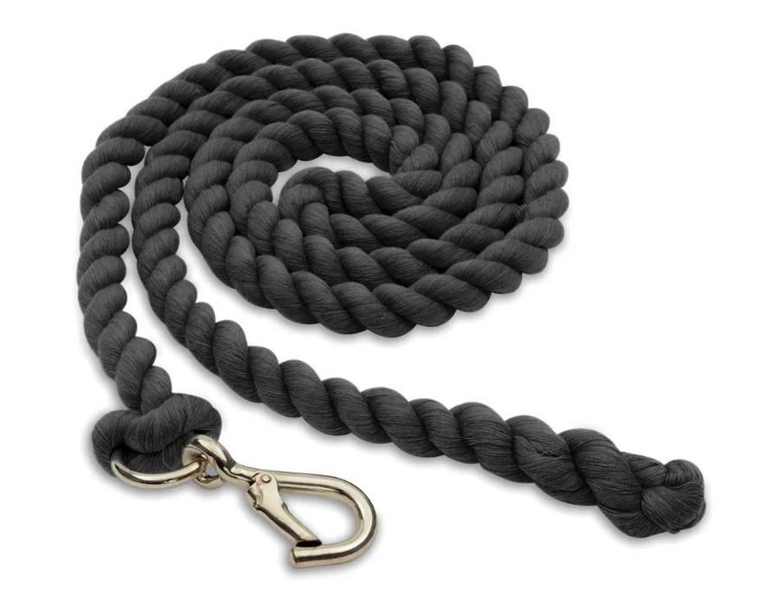 Black Cotton Plain Lead Rope
