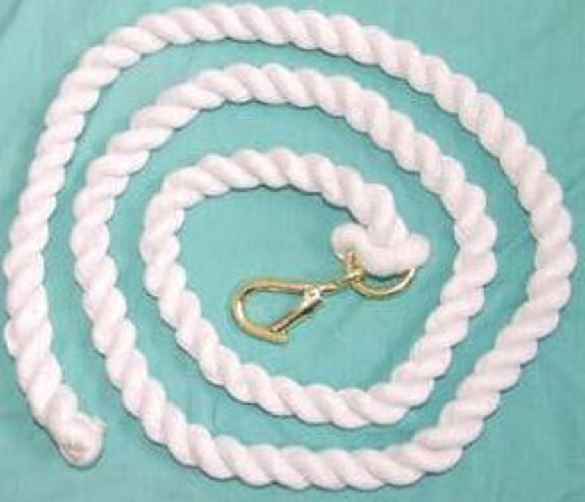 White Cotton Plain Lead Rope
