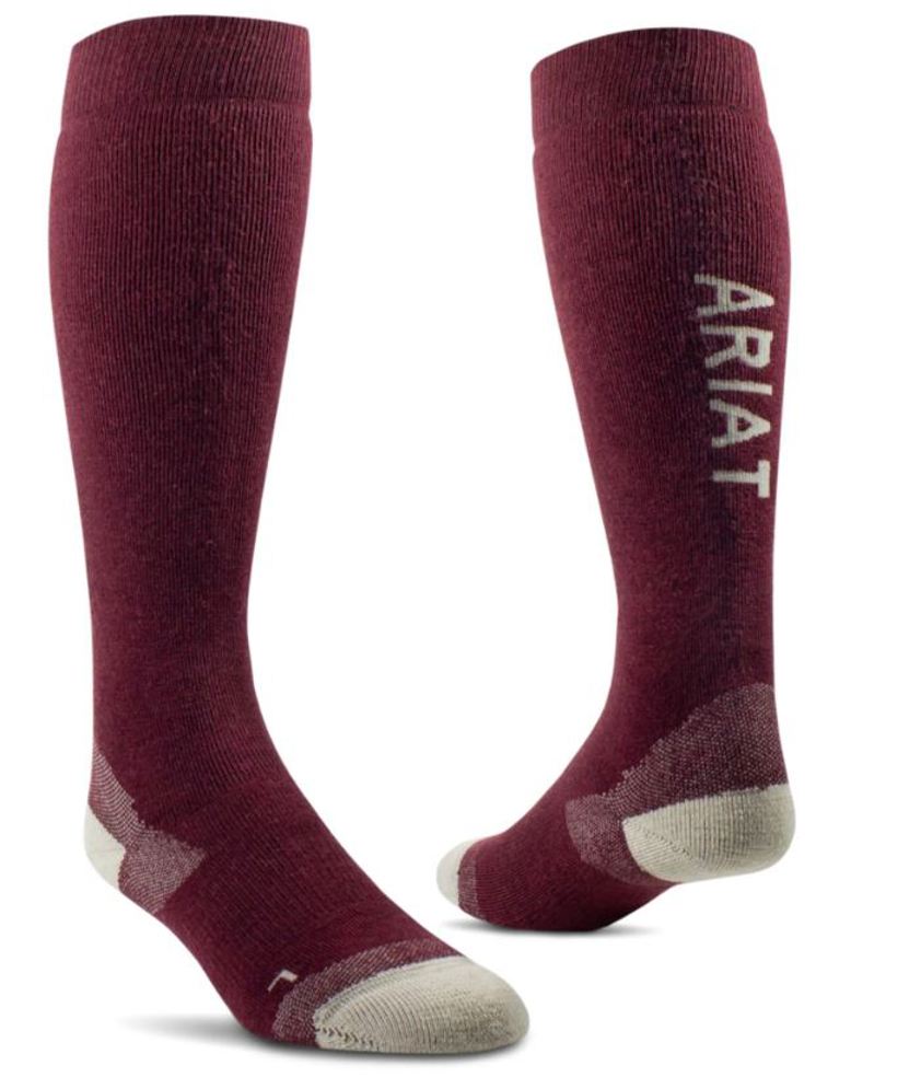 Tawny Port Ariat Performance Merino Socks