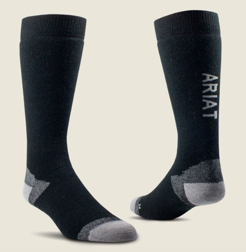 Black Ariat Performance Merino Socks