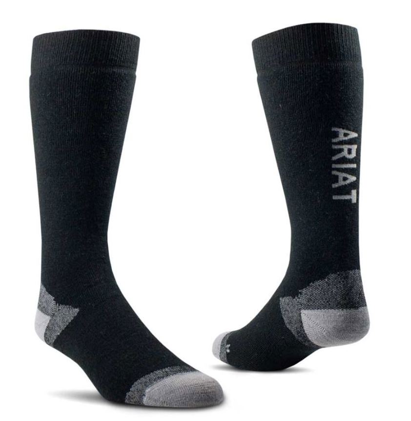 Black Ariat Performance Merino Socks