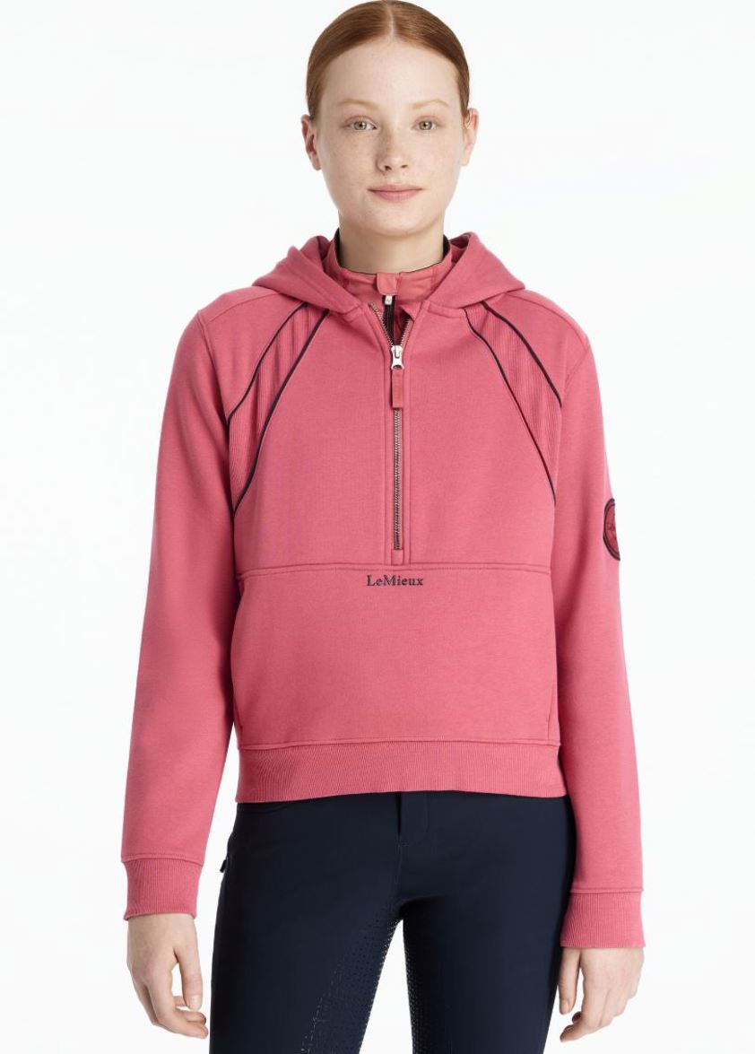 Cranberry LeMieux Young Rider Hettie Half Zip Hoodie
