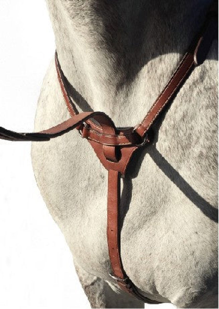 Oak/Silver with contrast Stitching Cavaletti Running Martingale