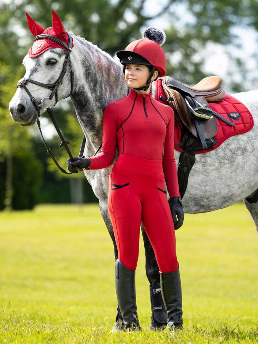 Chilli Red LeMieux Young Rider Pull On Breeches