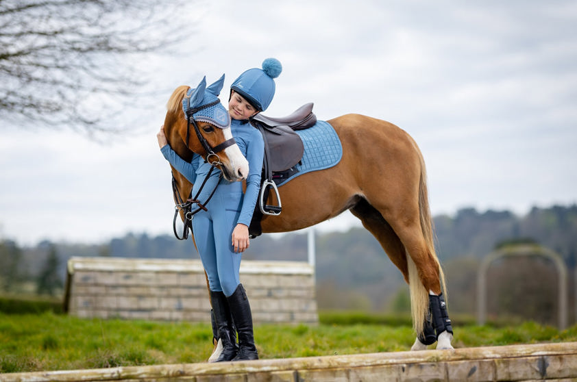 Ice Blue LeMieux Young Rider Pull On Breeches