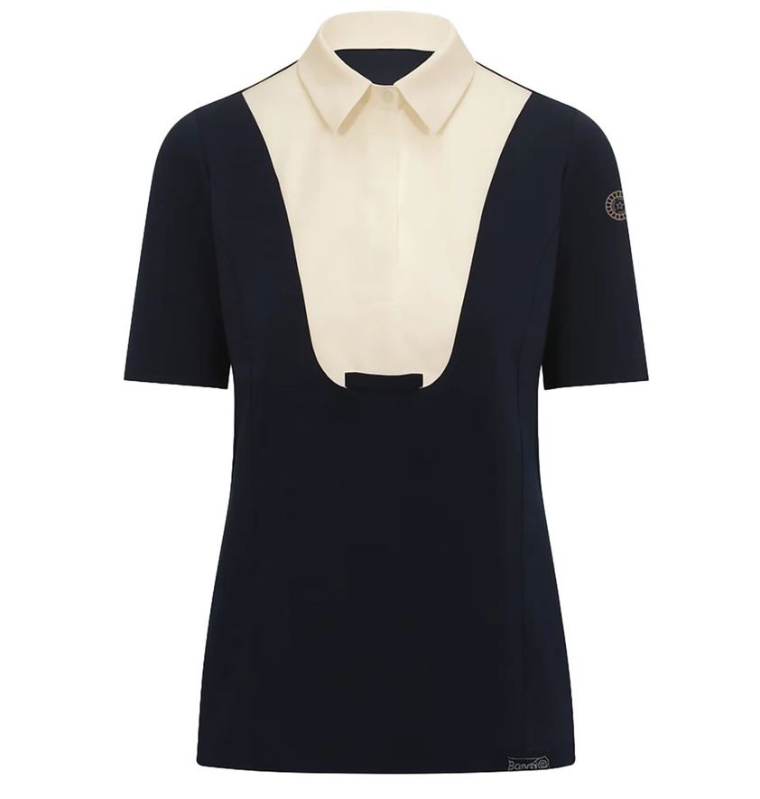Navy/Cream Equetech Short Sleeved Showing Shirt