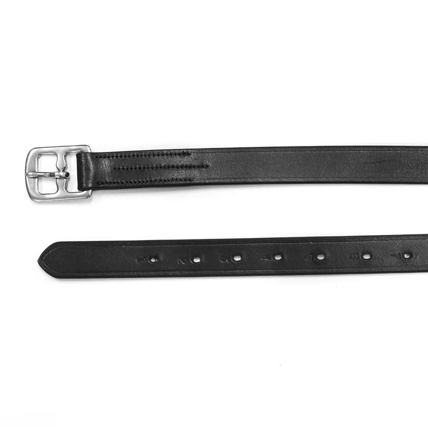 Black Plain Stirrup Leathers