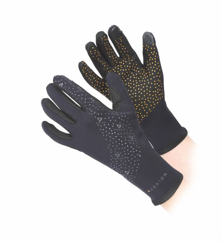 Black Aubrion Neoprene Super Grip Gloves