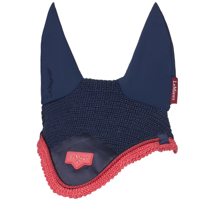 Navy/Cranberry LeMieux Loire Satin Fly Hood