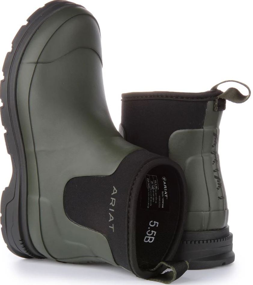 Dark Olive Ariat Kelmarsh Shortie Rubber Boot