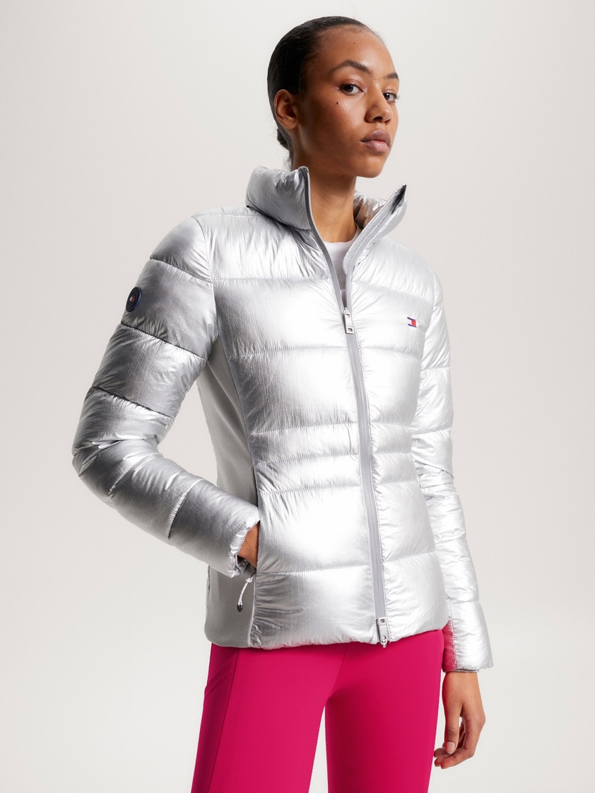 Silver Tommy Hilfiger Puffer Jacket