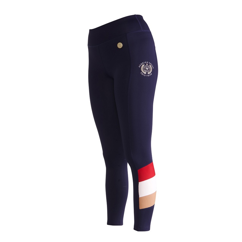 Navy Aubrion Team Shield Riding Tights