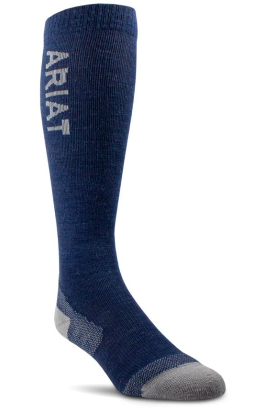 Navy/Heather Grey Ariat TEK Thaw Merino Socks
