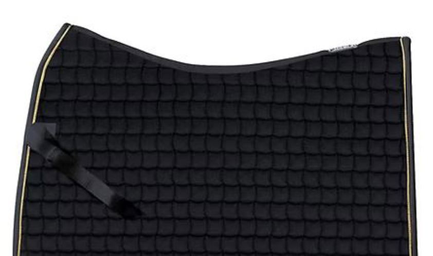 Black/Gold Cord Eskadron Cotton Basics Saddlecloth