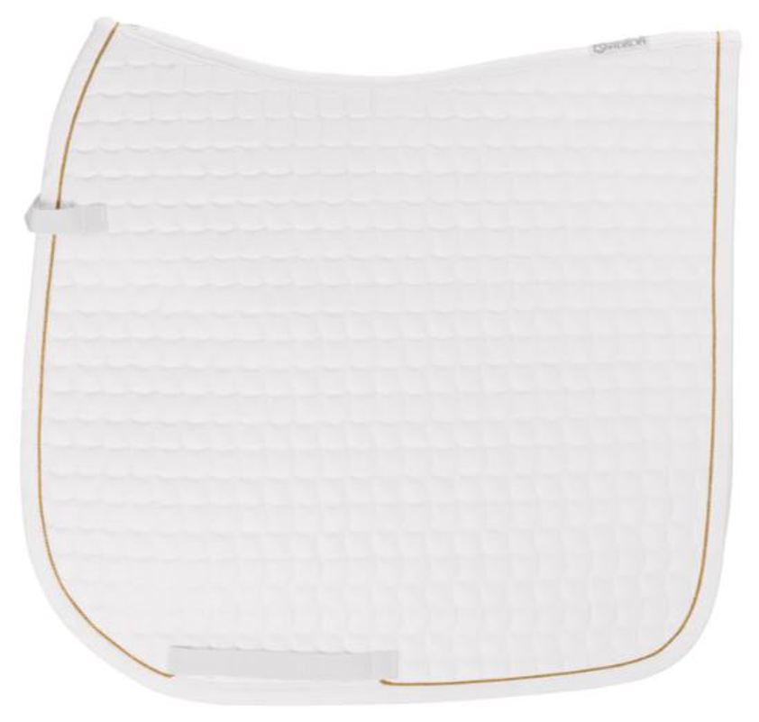 White/Gold Cord Eskadron Cotton Basics Saddlecloth