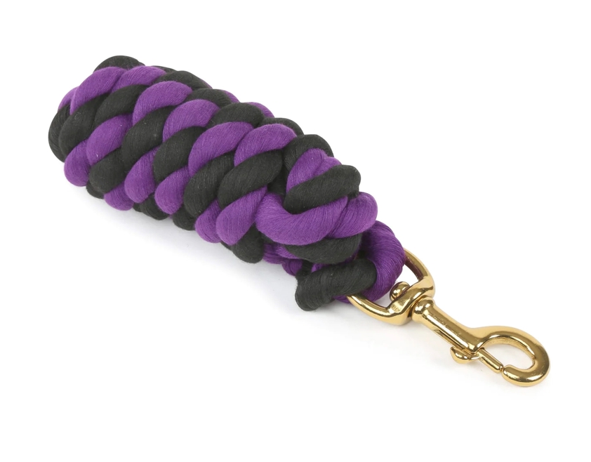 Black/Purple Shires Lead Rope With Trigger Clip