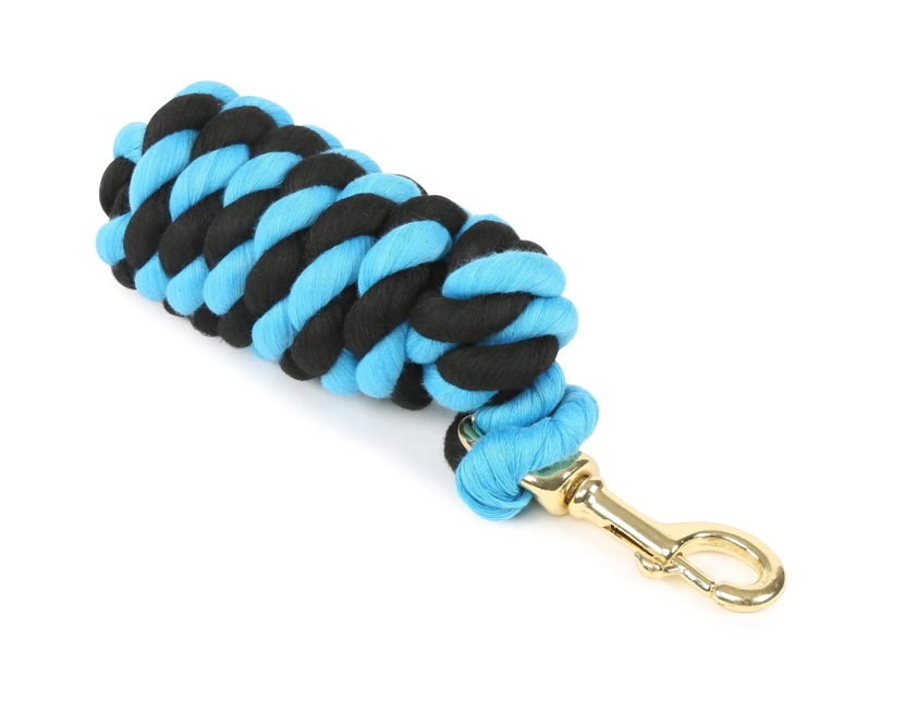 Black/Turquoise Shires Lead Rope With Trigger Clip